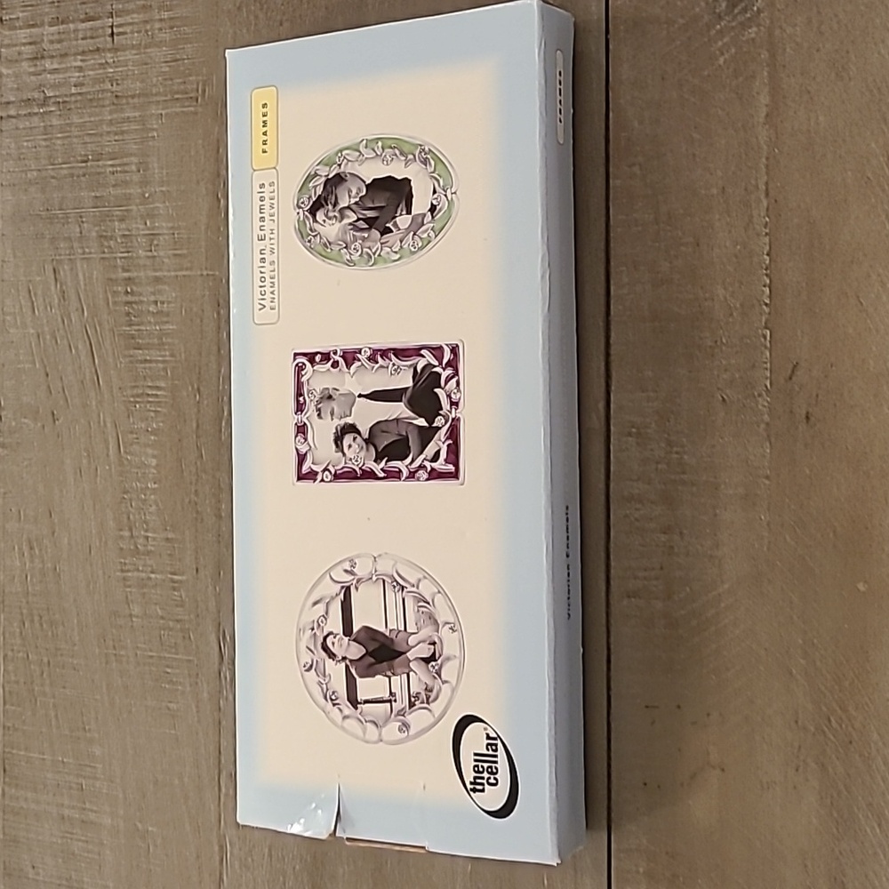 Vintage Victorian Mini Frames - Enamels with Jewels Photo Frame Set